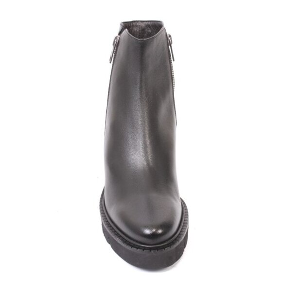 Luca Grossi 180 Black Leather Ankle Heel Boots - Picture 7 of 8